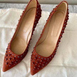 JCrew Collection Suede Studded Pumps